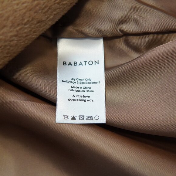 Aritzia Babaton Stedman Teddy Coat XS Camel Alpaca Wool Blend Long Jacket - Picture 10 of 14